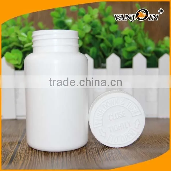 200cc White Medical Plastic Child Proof Pill Bottle
