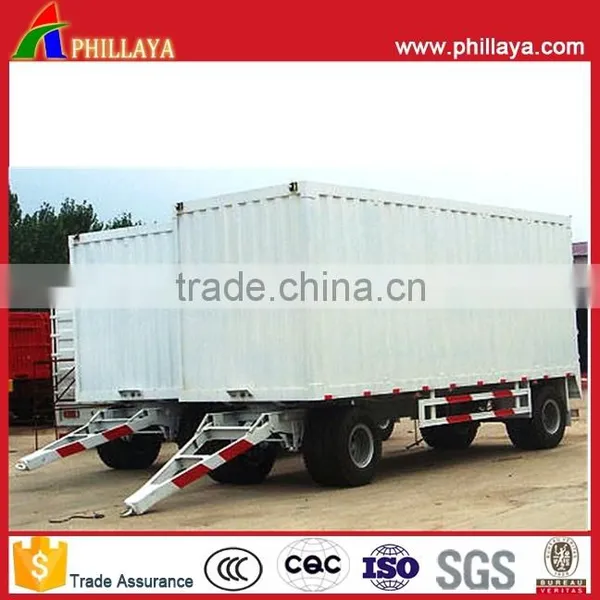 Full Enclosed Box Style Drawbar Trailer For Bulk Cargo Transportation photo-2