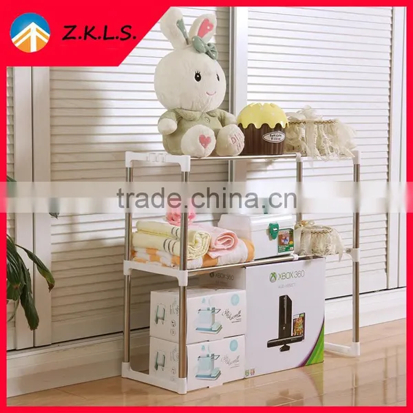 Scalable 2 Tier Kitchen Microwave Oven Storage Hanger Rack photo-3