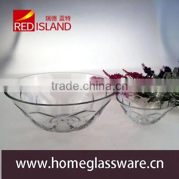 2016 Wholesale Hight White Lotus Pattern Salad Glass Bowl photo-2