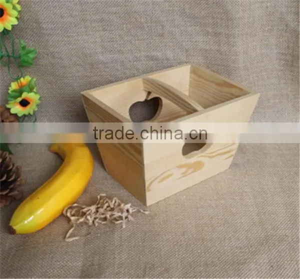 FSC High Quality Handmade Decorative Small Wooden Basket With Handle photo-2