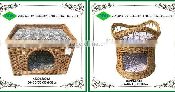 Vintage Durable Pet Bed Decorative Wicker Dog House photo-2