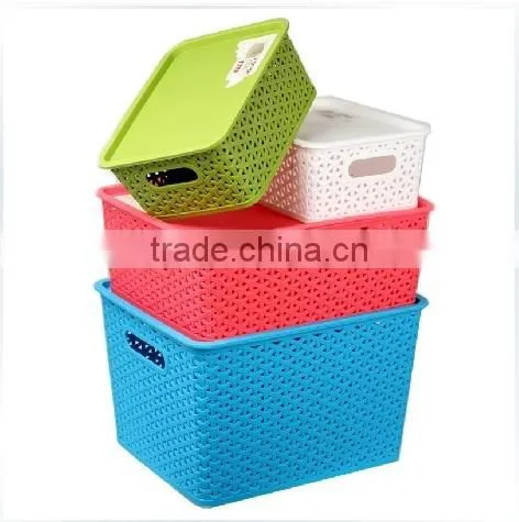 Plastic Rattan Baskets, Plastic Rattan Baskets With Cover