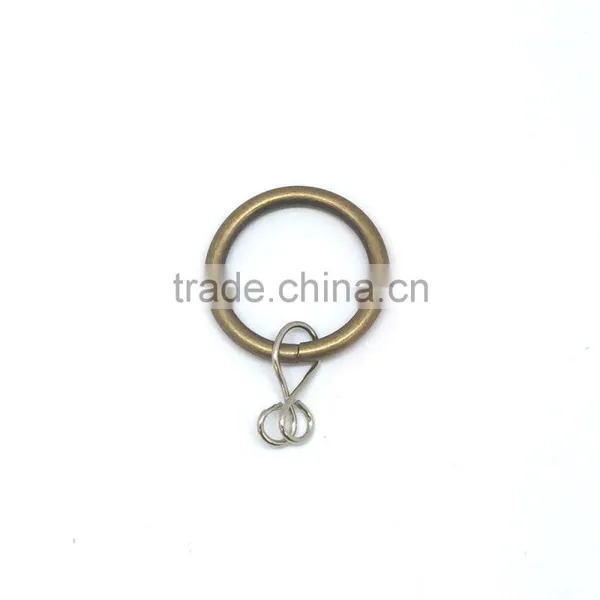 Steel Ring Loose Eyelet For Curtain Rod Inside Diameter 35mm Antique Brass Colour photo-2