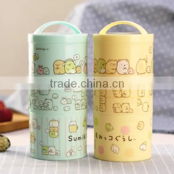 Plastic Kids Lunch Box Custom High Quality Lunch Box Bento Box 4 Layers for Kids Students photo-3