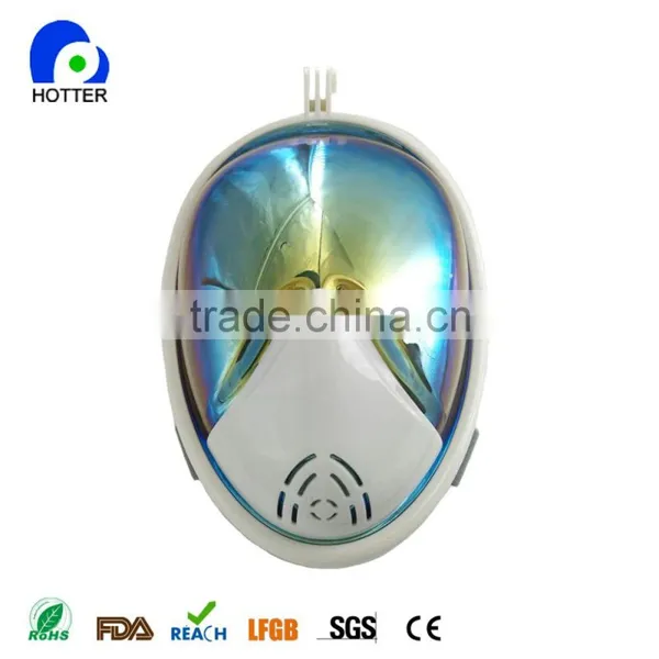 Rainbow Mirror Lenses 180 Degree Panoramic Seaview Full Face Mask For Snorkel photo-3