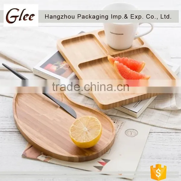 Nice-looking Trendy Elegant Factory Supply Eco-friendly Bamboo Food Tray Serving Tray photo-2