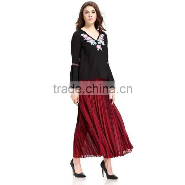 Domin Fashion Factory Latest Embroidery Style Lady Blouse photo-4