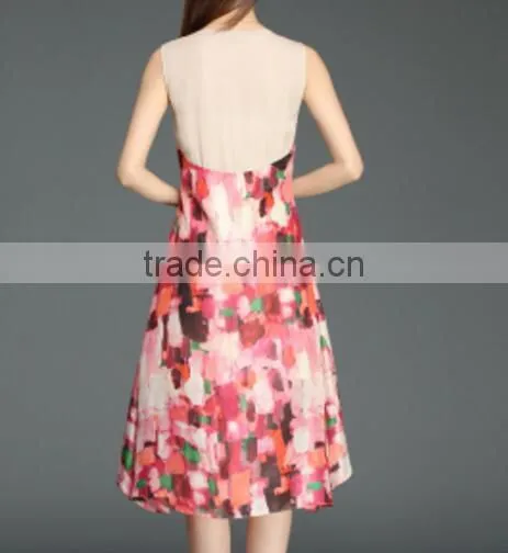 OEM Printed Silk Asymmetric Skirt photo-2