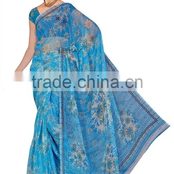 Pink Color Sari in Georgette photo-3