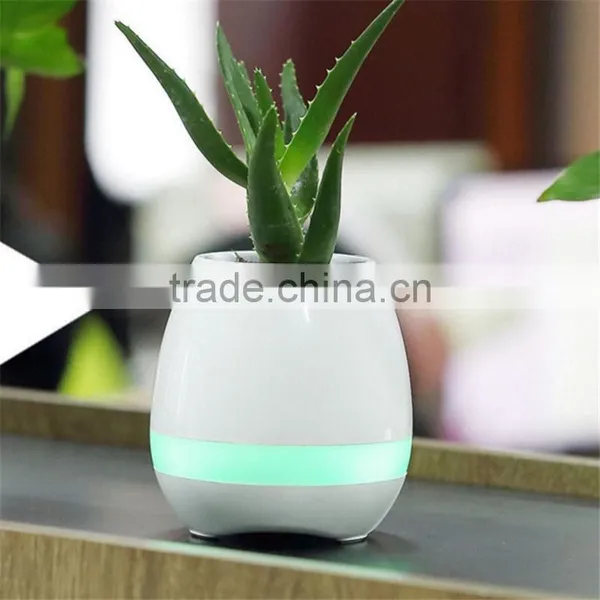 Touching Flower Singing Plant Interaction Bluetooth Speaker LED Smart Music Flowerpot photo-2