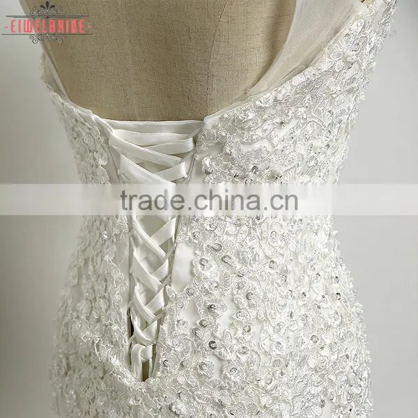 Cheap Sexy Mermaid Slimming Lace Mermaid Wedding Dresses photo-4