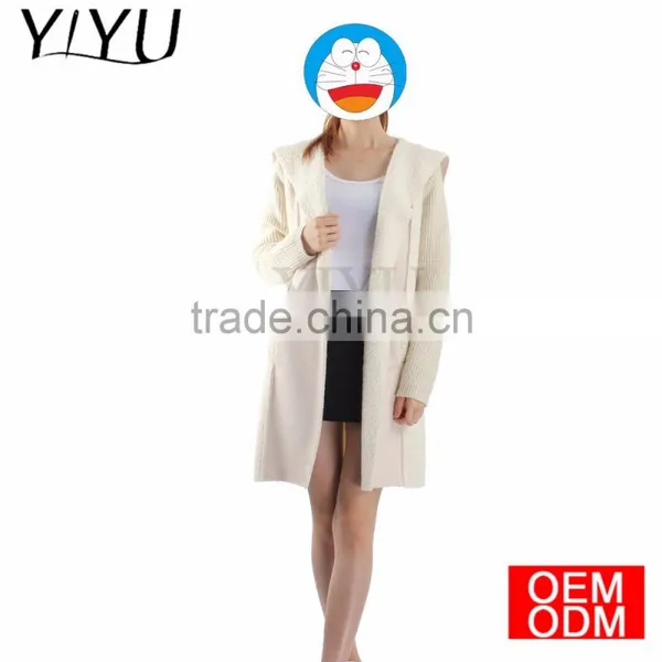 Wholesale 2017 Fall Winter Women Turndown Collar Knitted Long Cardigans Sweater photo-6