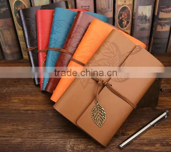 Wholesale Customized Retro Vintage Leather String PU Leather Journal Diary Journey Notebook photo-3