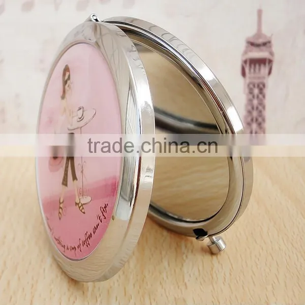Double-sided Folding/Compact/Pocket/Make Up/Purse/Cosmetic Mirror photo-3