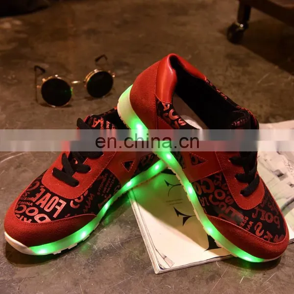 Wholesale Hot New Fashion Rechargeable OEM PU Leather Light Shoes Sneakers LED Shoes Men Women Footwear photo-6