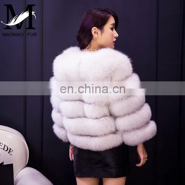 2016 Fashion Latest Coat Designs for Women / Natural Fox Fur Women Coat photo-3