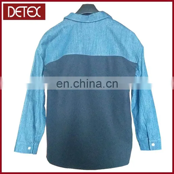 Wholesale Custom Light Blue Women Oversize Denim Jacket photo-3