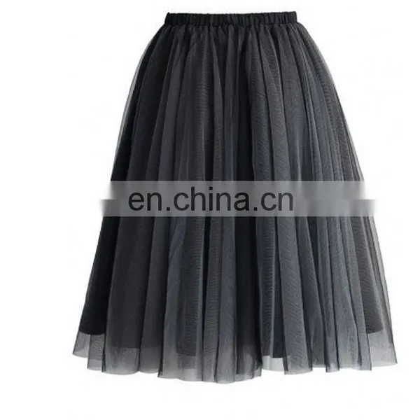 Mesh Tulle Skirt in Smoke photo-3
