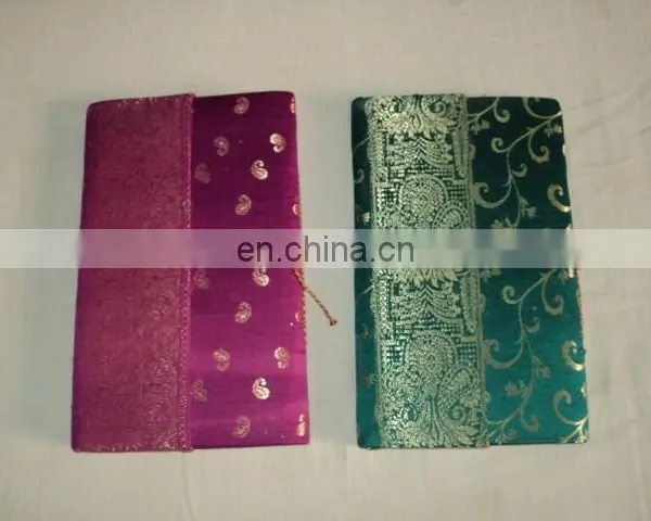 SAREE COVERED PAPER NOTEBOOKS SET OF 3 PCS SET photo-4