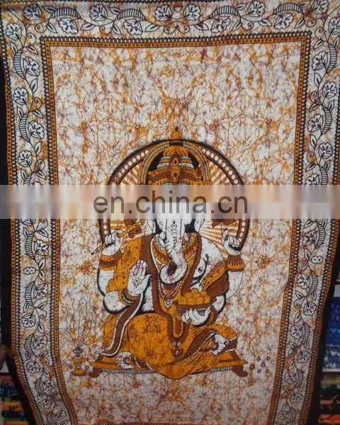 New GANESH BUDDHA PRINTED INDIAN PRINTED TAPESTRIES
