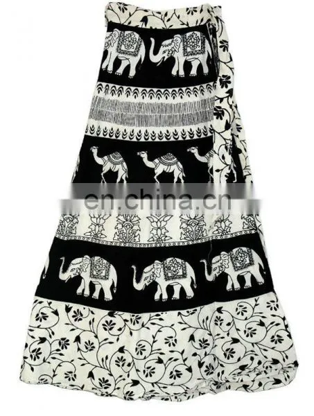 Boho Hippie Wrap Around Skirt/Bollywood Style Wrap Around Skirt/100% Cotton Printed Wraparound Skirt/Party Wear Short Skirt Boho photo-6