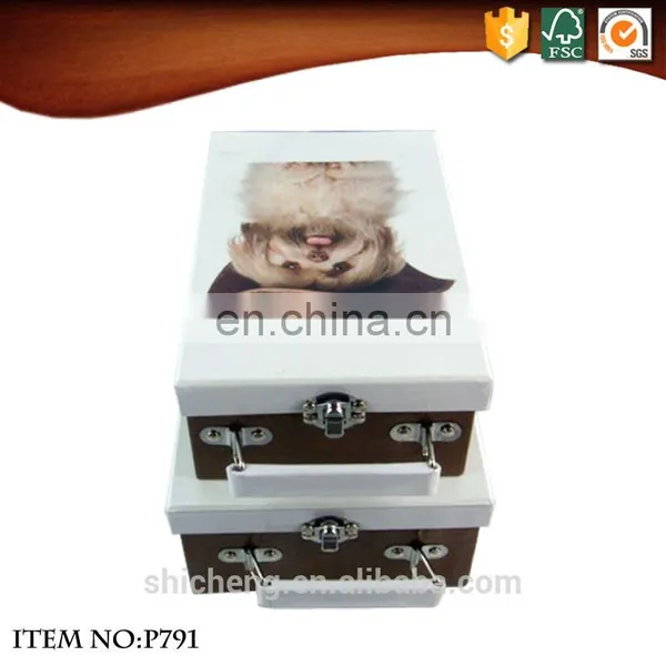 Children Rectangle Cardboard Suitcase Gift Box photo-3