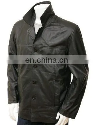 Men Leather Coat, Fashion Long Leather Coat for Men Keep Warm Winter Coat Wholesale 2017 photo-3