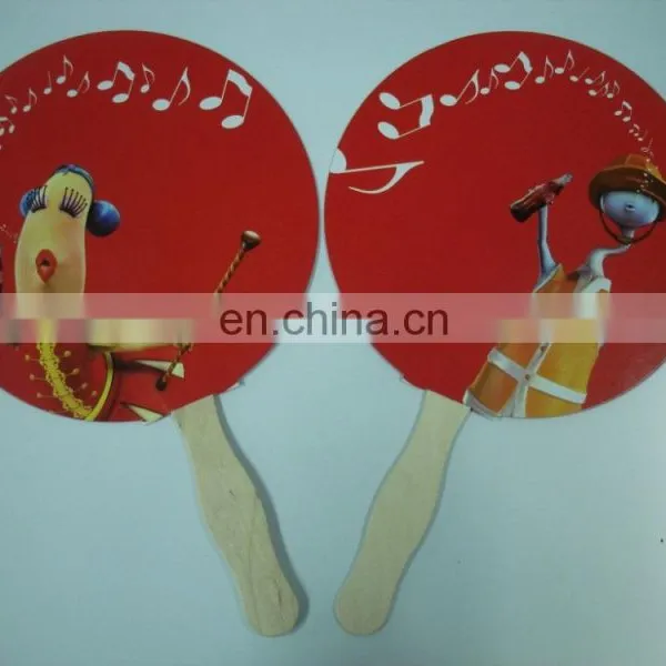 Cmyk Offset Two Both Side Printing Diy Paper Hand Fan photo-2