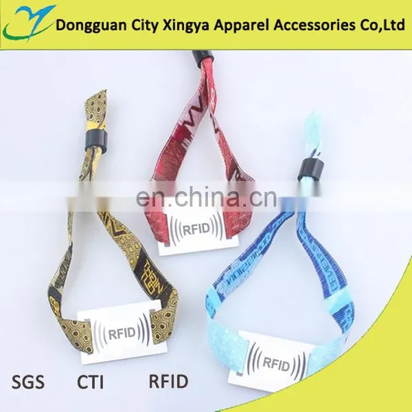 Festival Custom Fabric Rfid Wrist Band With Plastic Clip photo-3