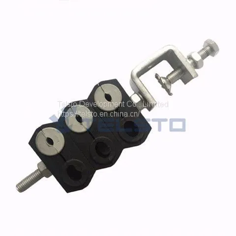 Optic Fiber Clamp for Optic Cable and Power Cable, Double Type, 6 Holes photo-2