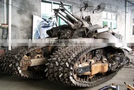 Garden Art Polished Stainless Steel Iron Car