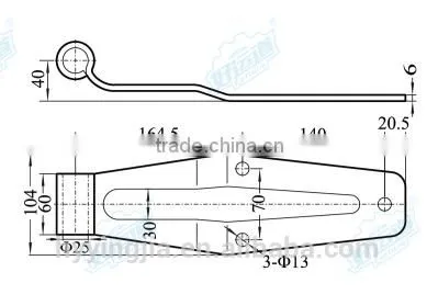 01118 Trailer Steel Rear Van Door Casting Hinge photo-3
