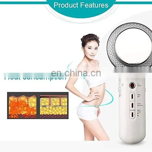 3 In 1 Handheld Ems Facial Sliming Massage Machine Ultrasound Body Massager Slim Device photo-4