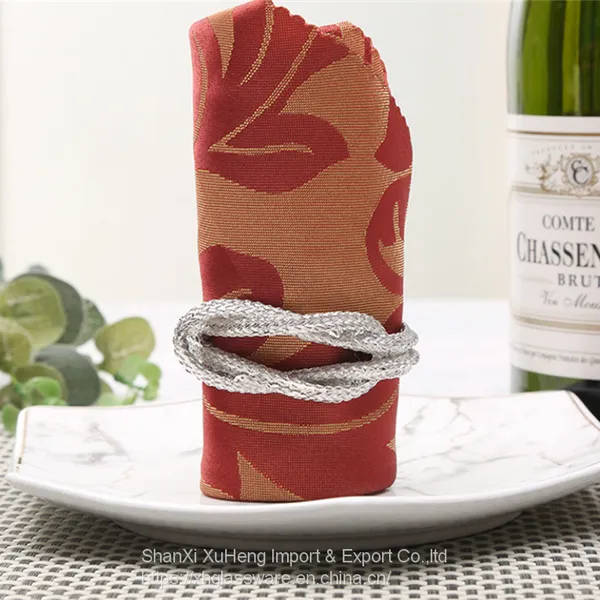 Silver Colored Simple Rattan Napkin Ring Wholesale photo-3