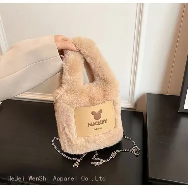 33newly Plush Bag Handbag Fashion Single Shoulder Cross Bag Chain Bag Crossbody Bag