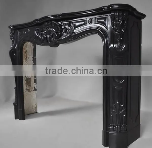 High Quality Natural Marble Black Fireplace photo-2
