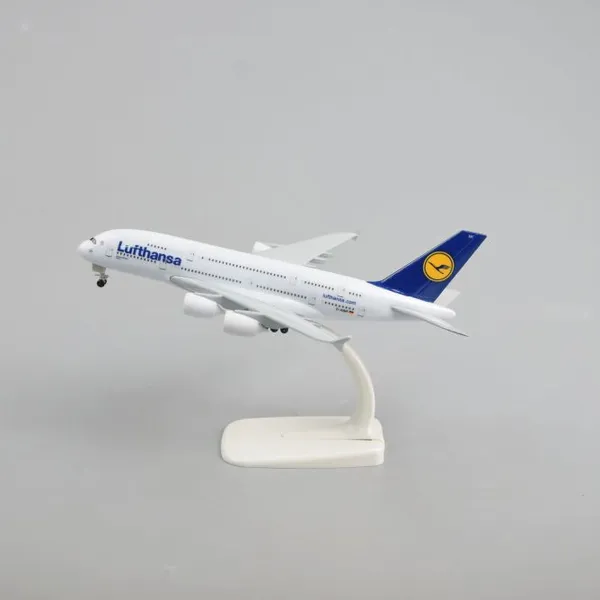 20 см A380-800 LUFTHANSA модель самолета из резина, игрушка для авиатехники