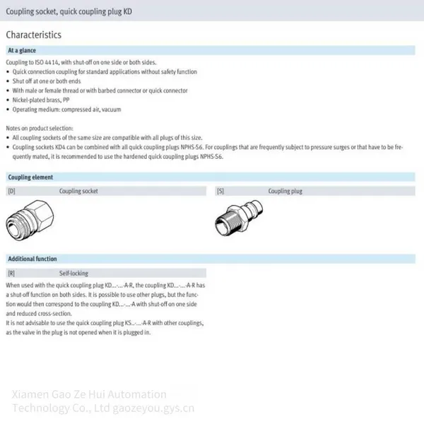 Brand-new Original Genuine Festo Products. Quick Connect Socket Kd2-m5-a 4087. the Whole Series is Available for Inquiry. photo-4