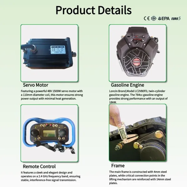 VIGORUN MTSK1000 4-Stroke Cordless Crawler Lawn Mower Forest Mulcher 764cc Gasoline Engine Self Propelled Industrial Heavy-Duty photo-4