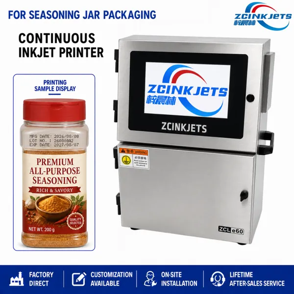 Food Jar Date Printing Machine for Seasoning Filling and Packaging Line