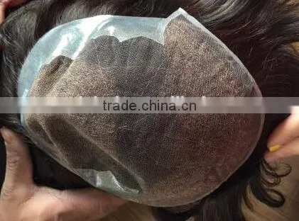 For Black Women Super Thin Skin Toupee Natural Human Hair Womens Toupee Real Hair Toupee photo-6