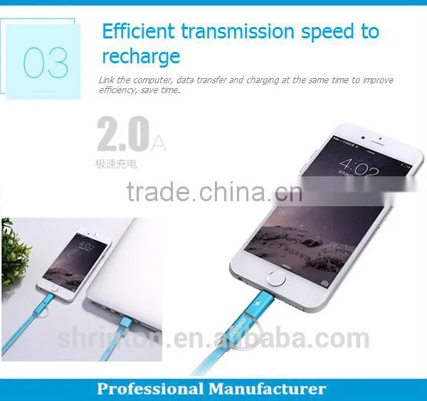 Remax 2 In1 Led Light USB Data Cable Fast Charging Cable photo-3