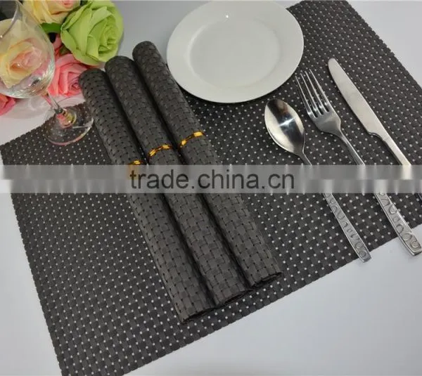 High Quality PVC Placemat Pure Color8*8 Dark Grey 45*30cm 110g Table Decoration photo-5