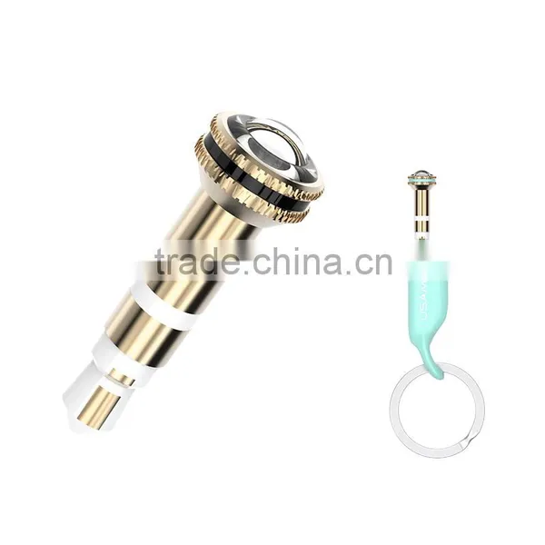 USAMS Earphone Out Dust Plug For Iphone /Android Mobile Phone Metal Electroplating Silicon Infrared Remote Control Dust Plug photo-2