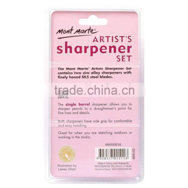 Mont Marte Artists Sharpener Set Zinc Alloy 2pce photo-2