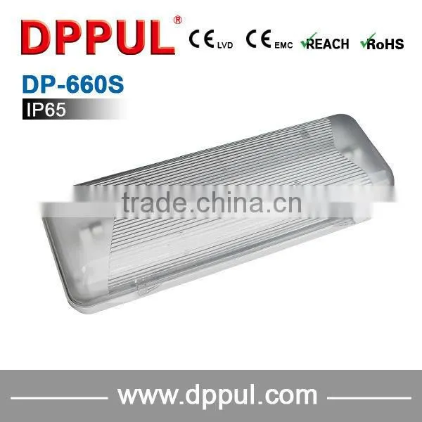 2016 Newest Emergency Bulkhead Lamp DP660S IP65 Bulkhead 2x8w Fluorescent Emergency Light