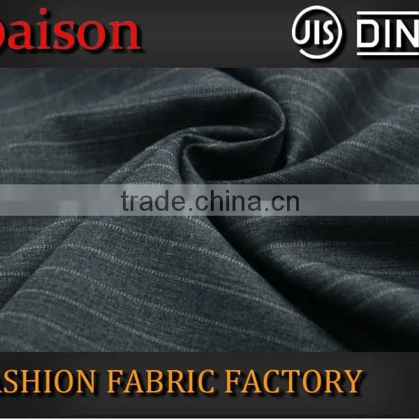 High Quality Heavy Woven Stripe Fabric Gray Black for Alpaca Suit photo-5
