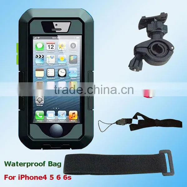 2015 New Touch Screen IPX8 8M Waterproof Phone Bike Motorcycle Holder Case for IPhone6 Plus IPhone4 4s 5 5s Protective Bag Mount Quality Choice
