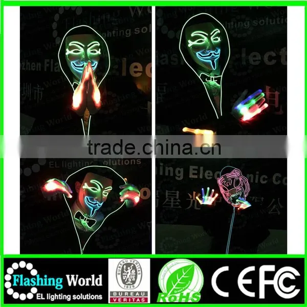COSPLAY Interesting Vedio Music Actived The Cheappest Price Glasses With Led Light photo-6